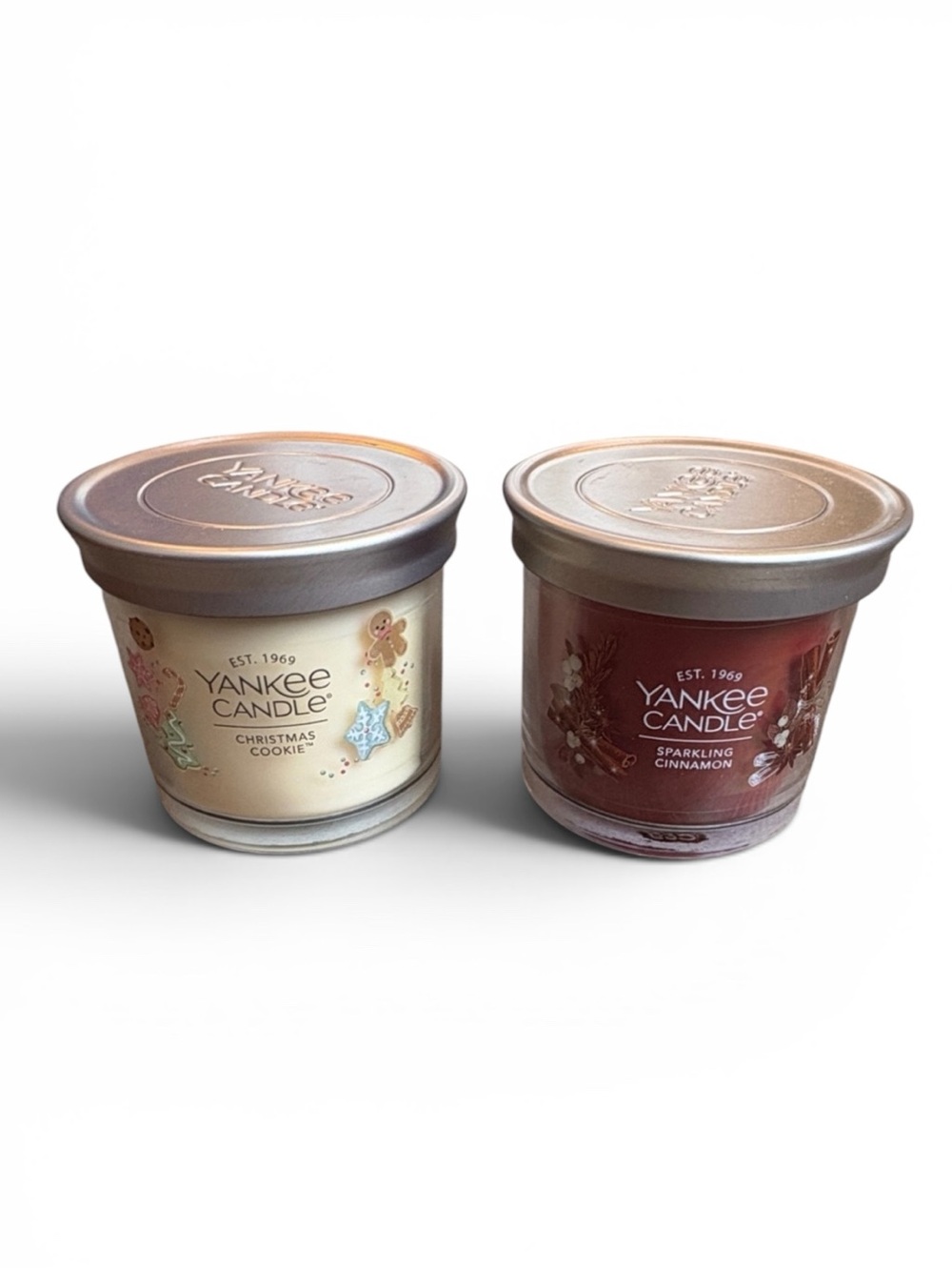 Yankee Candle Sparkling Cinnamon & Christmas Cookie Small Tumbler Candles NEW